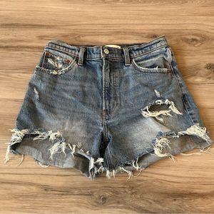 Abercrombie & Fitch 28/6 High Rise 4'' Shirt Denim Shorts